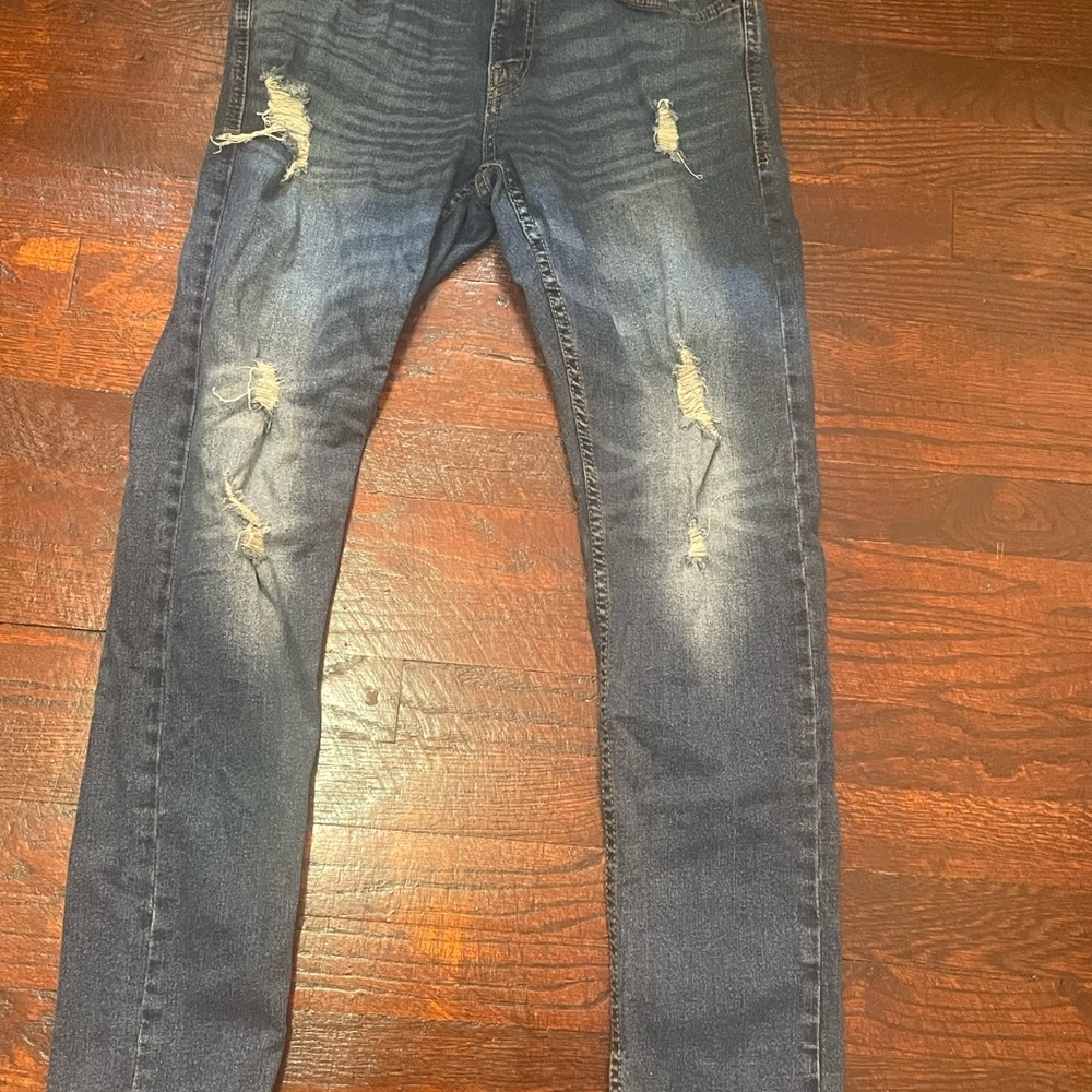 Distressed Blue Jeans for Men